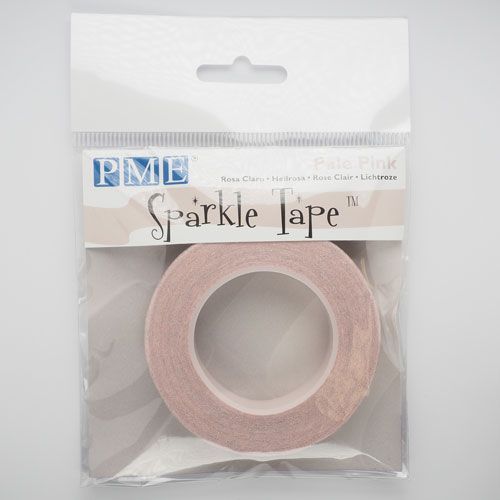 Se PME Blomster Tape, Lys Pink med Sølvglimmer hos BageTid.dk
