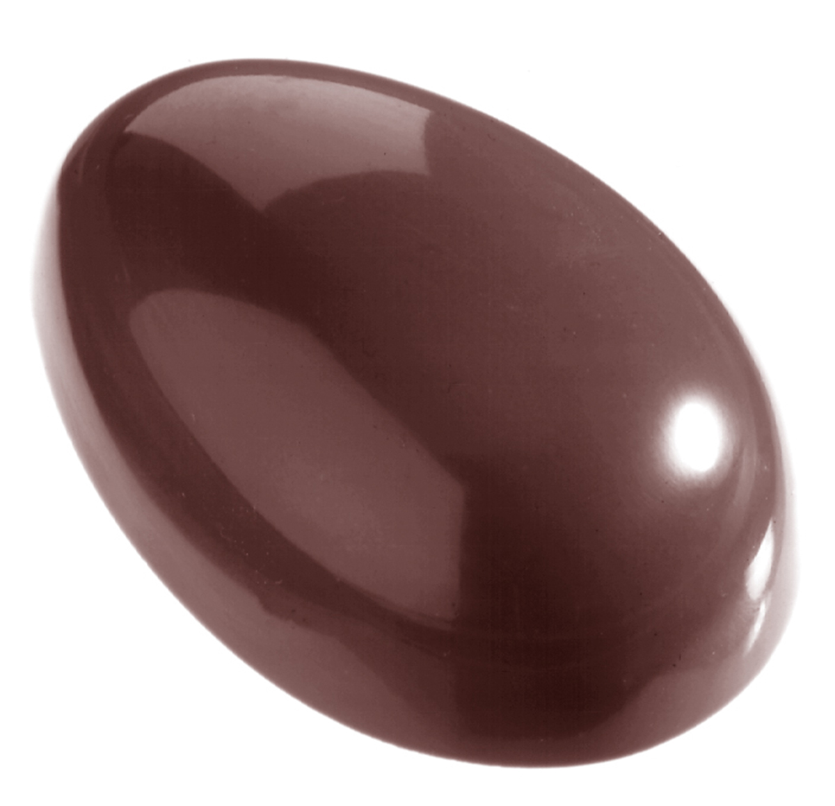 Professionel chokoladeform i polycarbonat - Stort Glat Påskeæg Chokoladeform CW1255