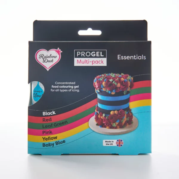 Rainbow Dust - ProGel, Multipakke med 6 Pastafarver Essential