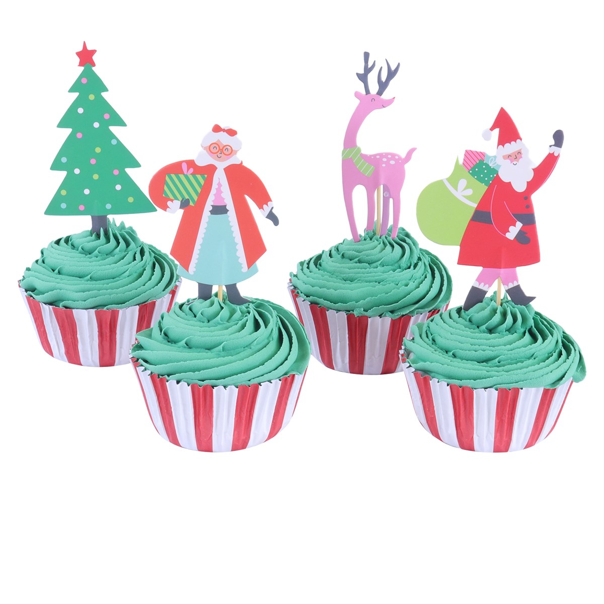 Billede af PME Julemandens Værksted Cupcake Sæt 48 dele
