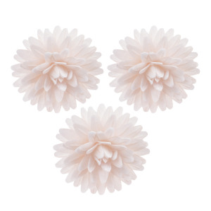 Billede af Dekora - Hvide Små Blomster Vaffelpapir, 12 stk.