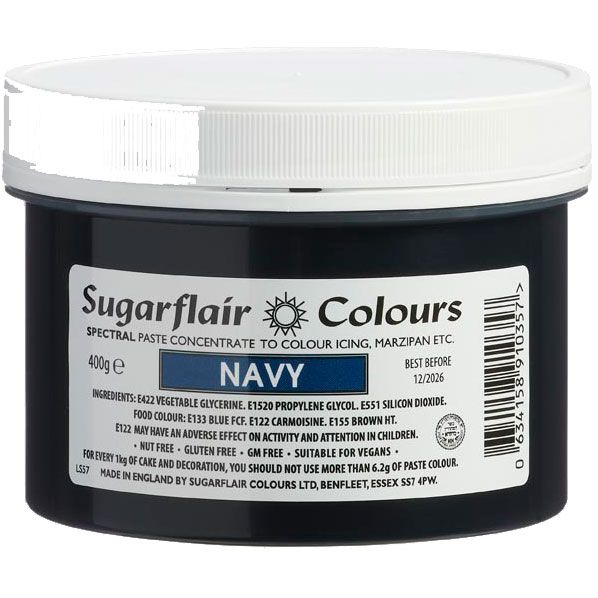 Sugarflair Pastafarve, Navy - 400g