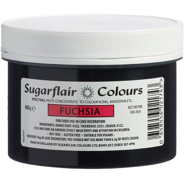 Sugarflair Pastafarve, Fuchsia - 400g