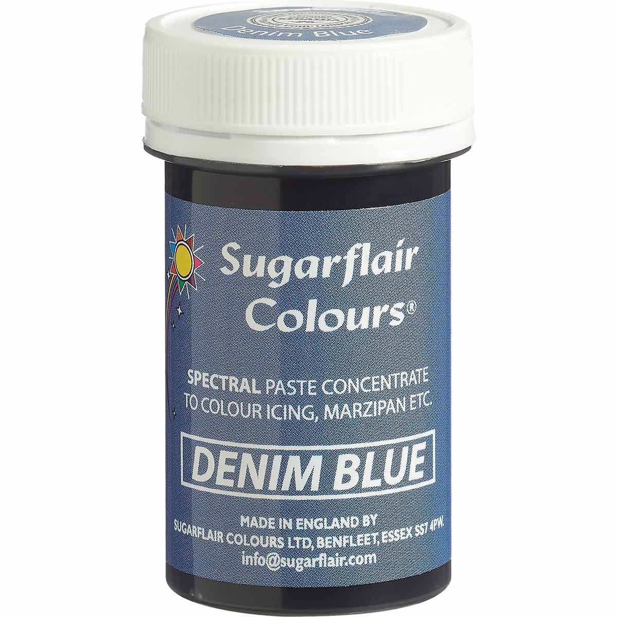 Sugarflair Pastafarve, Denim Blue - 25g