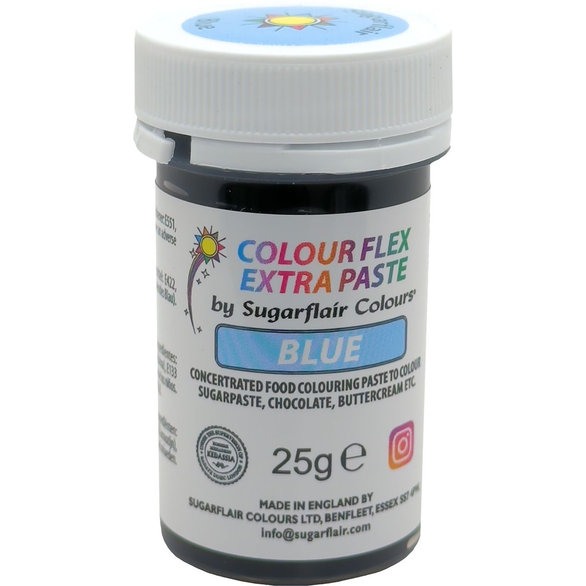 Sugarflair - Colourflex Pastafarve Blå, 25g