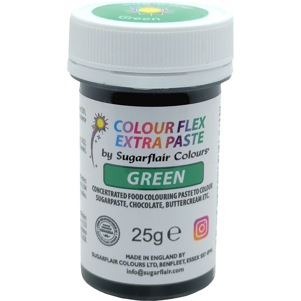 Sugarflair - Colourflex Pastafarve Grøn, 25g