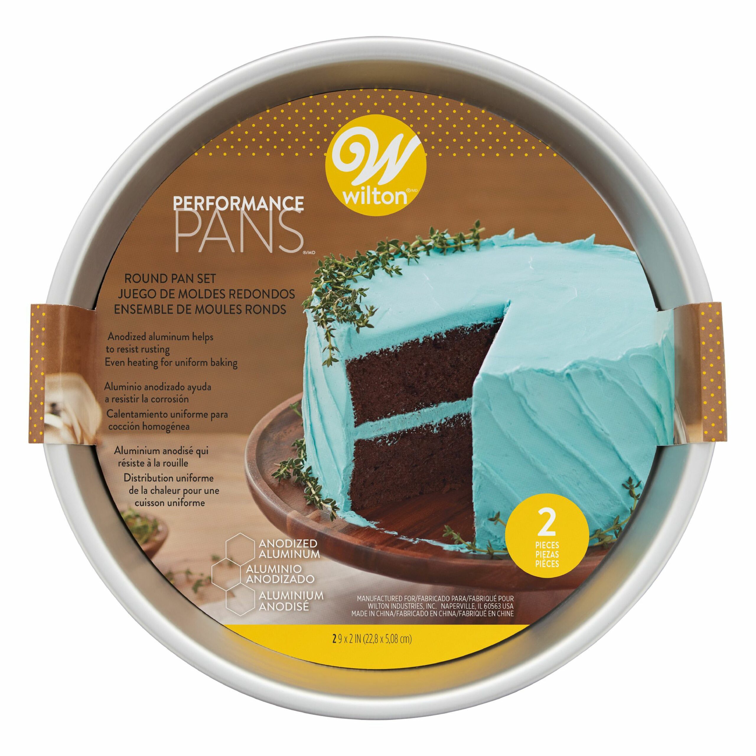 Wilton - Performance Pans, Bageformsæt med 2 Round Cake Pans Ø 23 cm,