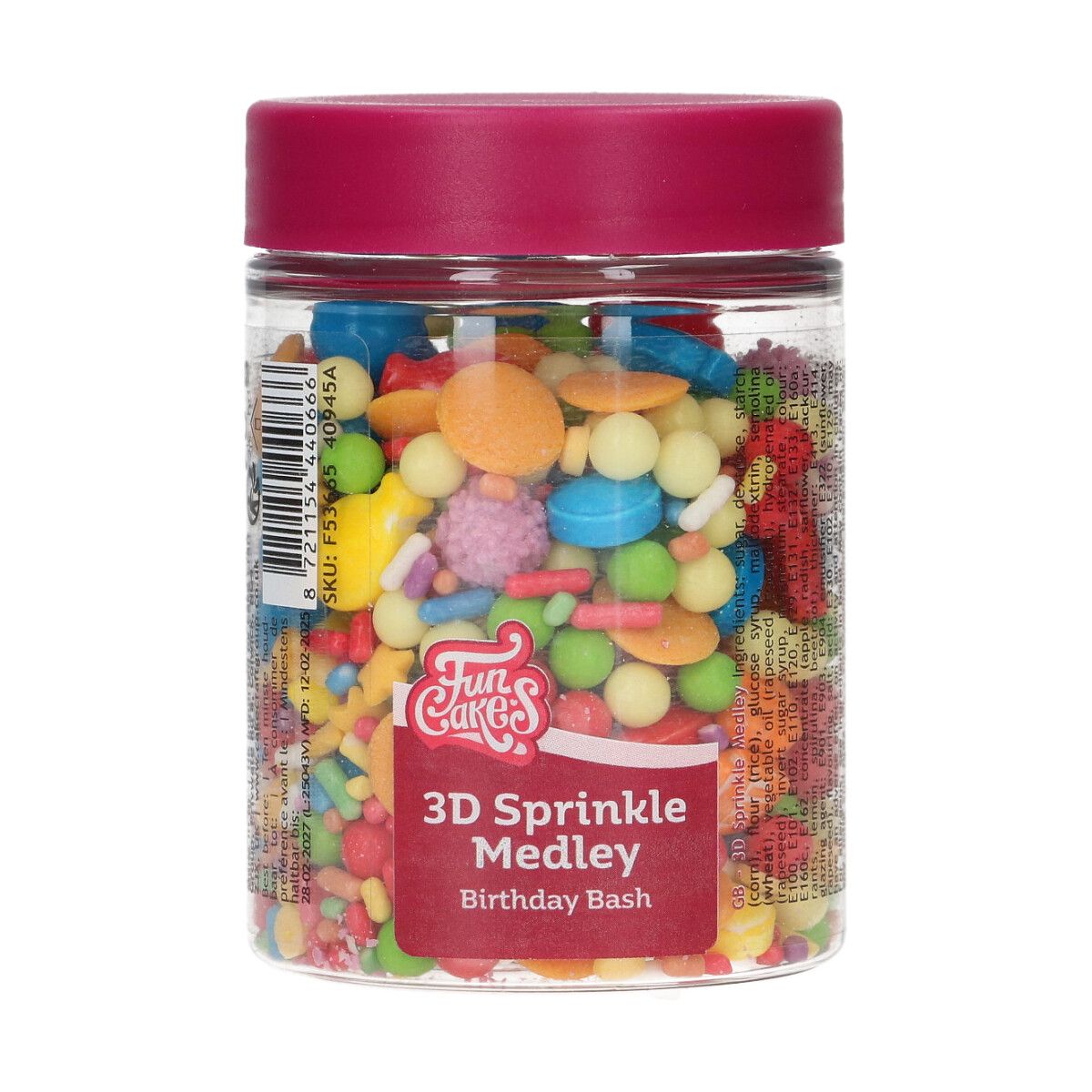 FunCakes - Birthday Bash 3D Sprinkle Medley, 70g