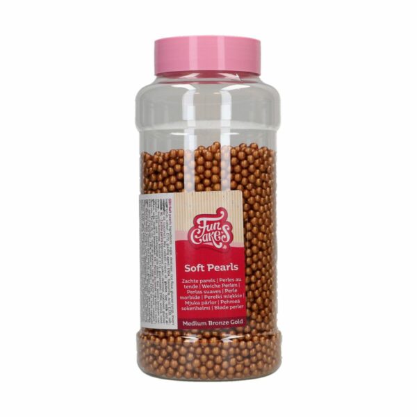 FunCakes - Bronze-Guld Sukkerperler, 500g