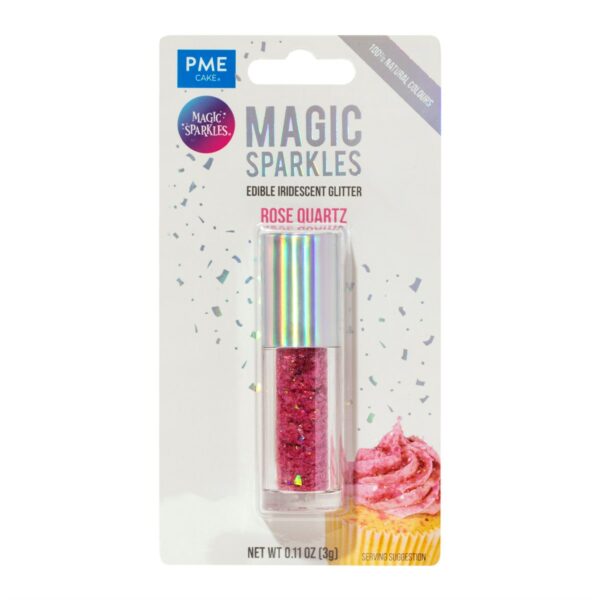 PME - Magic Sparkles Rose Quartz, Spiselig Glitrende Glimmer 3g