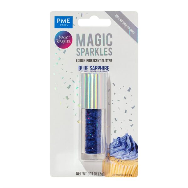 PME - Magic Sparkles Blue Sapphire, Spiselig Glitrende Glimmer 3g