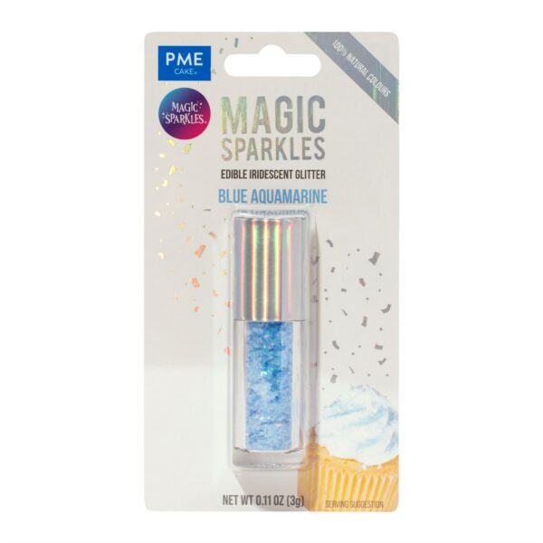 PME - Magic Sparkles Blue Aquamarine, Spiselig Glitrende Glimmer 3g,