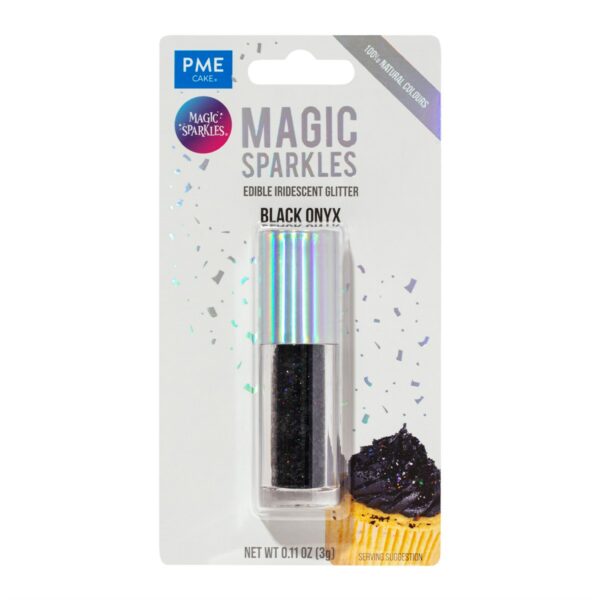 PME - Magic Sparkles Black Onyx, Spiselig Glitrende Glimmer 3g,