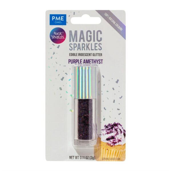 PME - Magic Sparkles Purple Amethyst, Spiselig Glitrende Glimmer 3g,