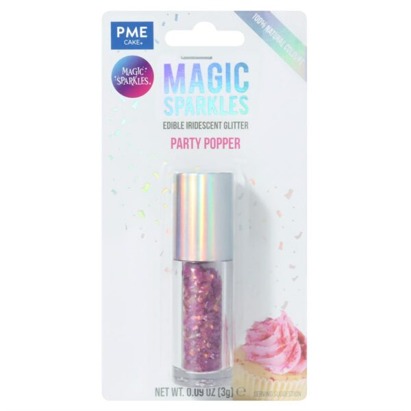 PME - Magic Sparkles Party Popper, Spiselig Glitrende Glimmer 3g
