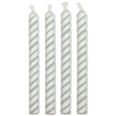 PME - Fødseldagslys, Hvide Stribede 24 stk -