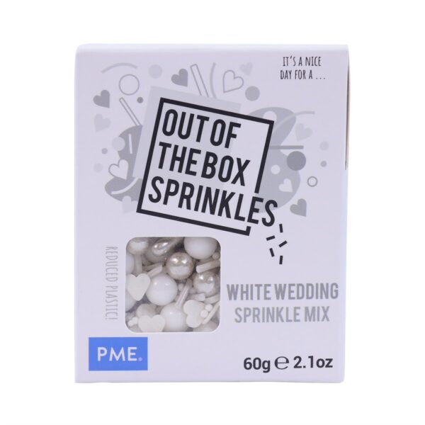 PME - Out The Box Sprinkle Mix, White Wedding 60g,