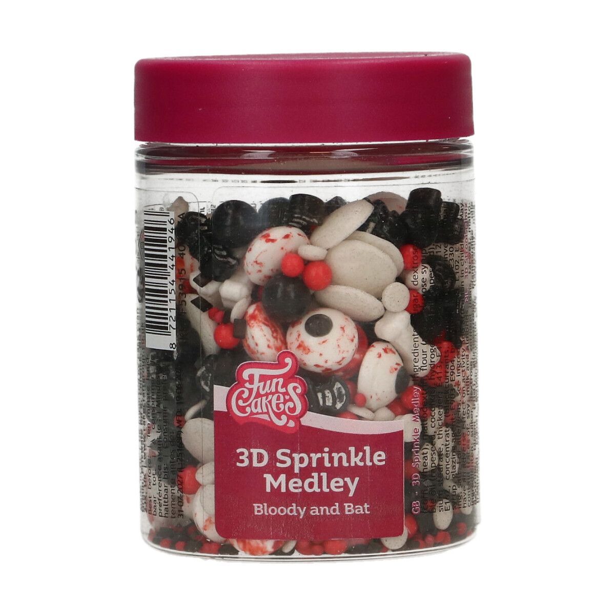 FunCakes - Sprinkle Medley/Drys Medley, 3D Bloody and Bat 70g