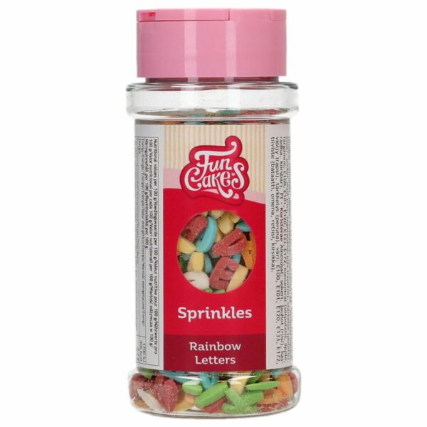 FunCakes - Sprinkles Mix, Regnbue Bogstaver 50g