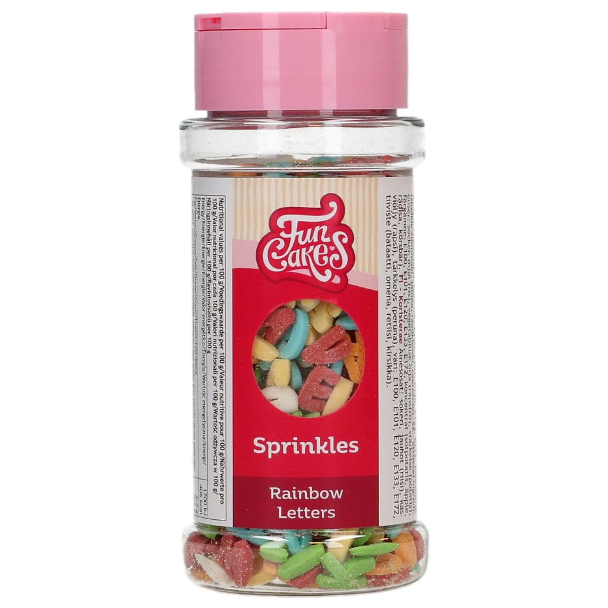 FunCakes - Sprinkles Mix, Regnbue Bogstaver 50g