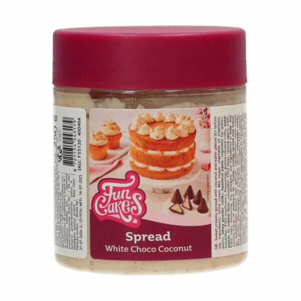 FunCakes - White Choco Coconut, Spread 250g