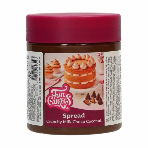 FunCakes - Crunchy Milk Choco Coconut, Spread 250g