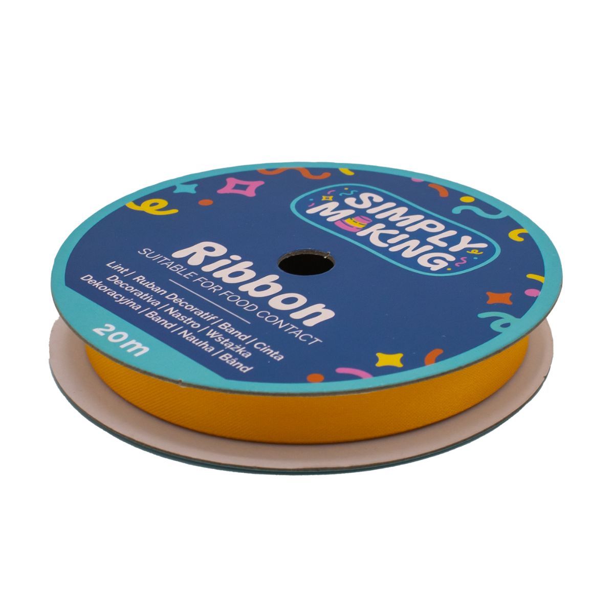 Simply Making - Cake Ribbon, Gold 12 mm x 20 m