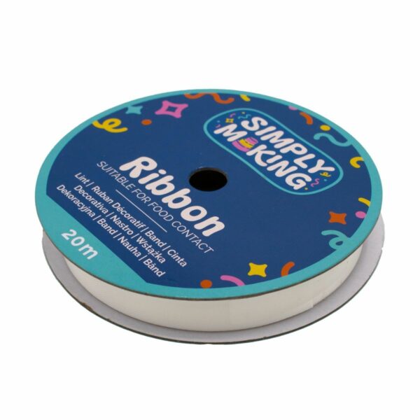 Simply Making - Cake Ribbon, Bridal White 12 mm x 20 m