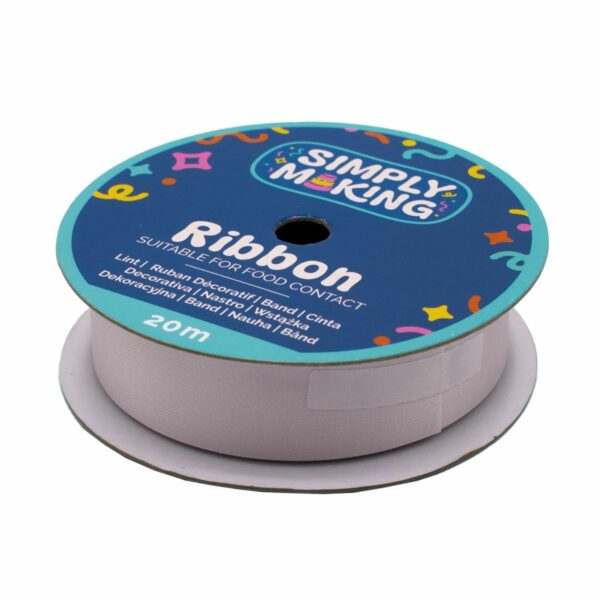 Simply Making - Cake Ribbon, Silver 24 mm x 20 m