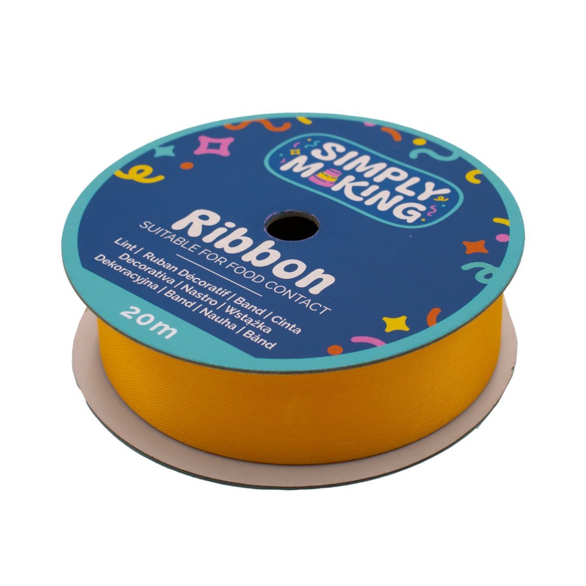 Simply Making - Cake Ribbon, Gold 24 mm x 20 m
