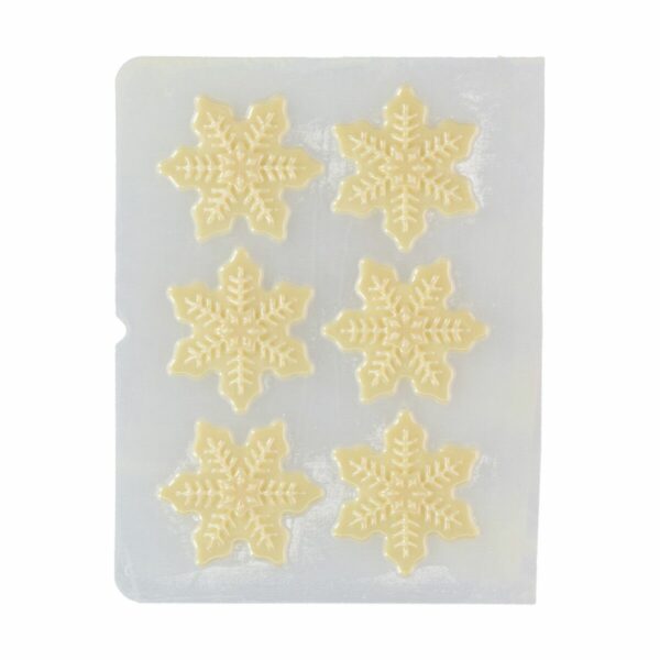 FunCakes - Chokoladedekorationer Snefnug, 6 stk.