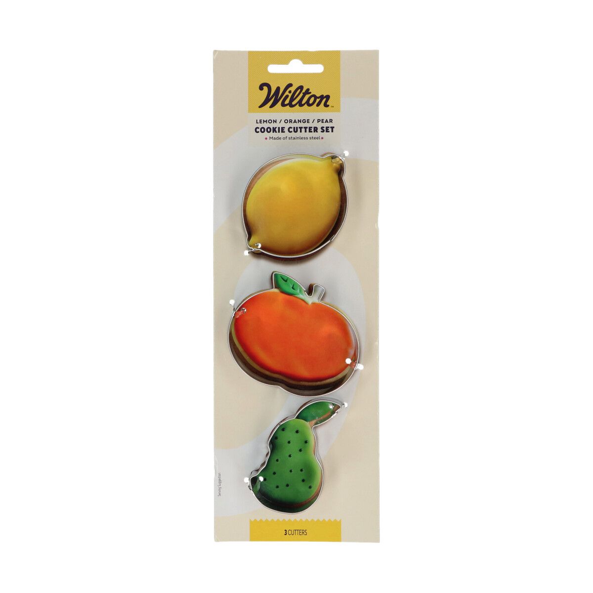 Wilton - Udstikkersæt, Citron, Appelsin og Pære 3 dele