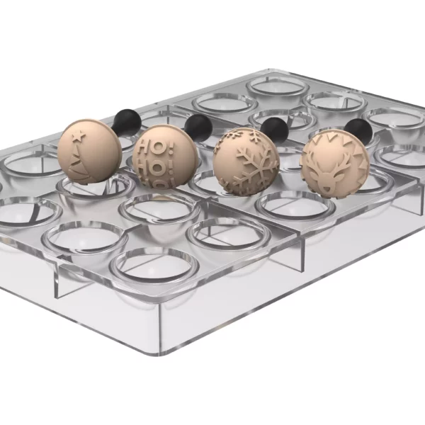 Silikomart - Choco Stamp Julemotiv + Chokoladeform. Komplet Sæt