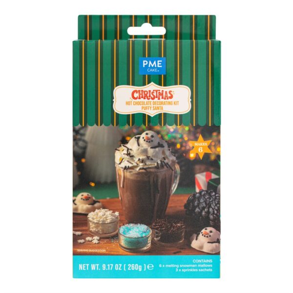 PME - Hot Chocolate Decorating Kit, Melting Snowman 260g,