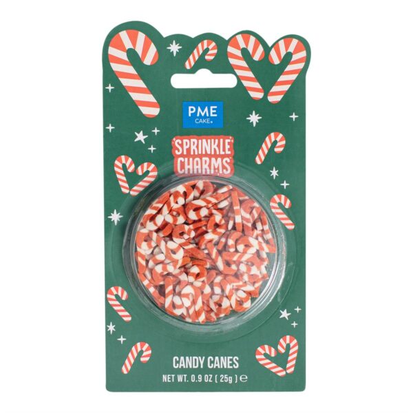 PME - Christmas Sprinkle Charms, Candy Canes 25 g