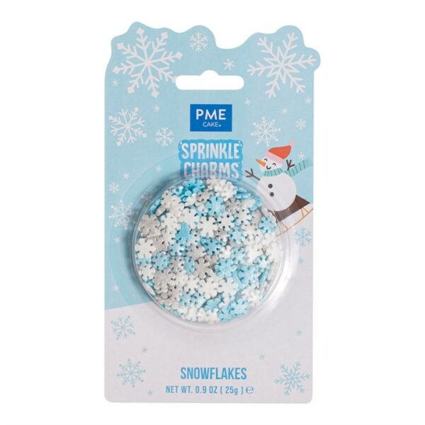 PME - Christmas Sprinkle Charms, Snowflakes, 25 g