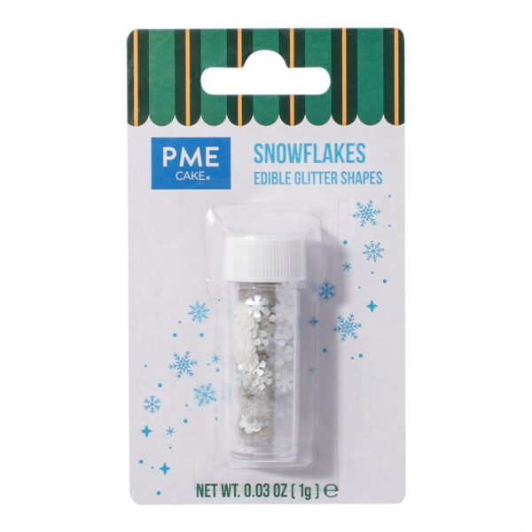 PME - Edible Glitter Shapes, Snowflakes 1 g