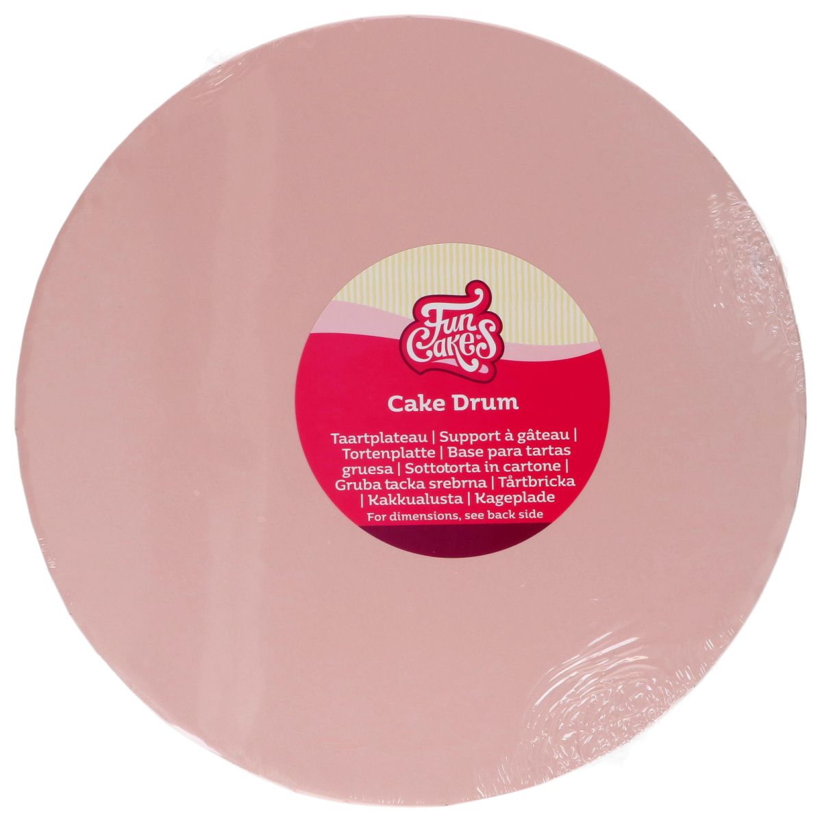 FunCakes - Kagefad Rund Pastel Pink, Ø 25 cm