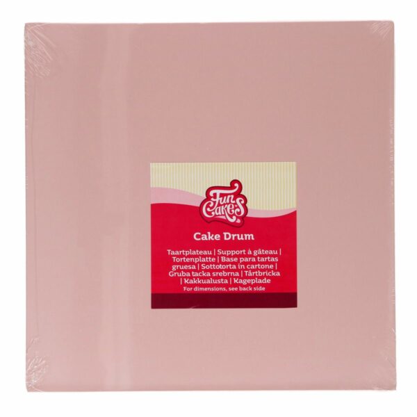 FunCakes - Kagefad Firkantet, Pastel Pink 25 x 25 cm