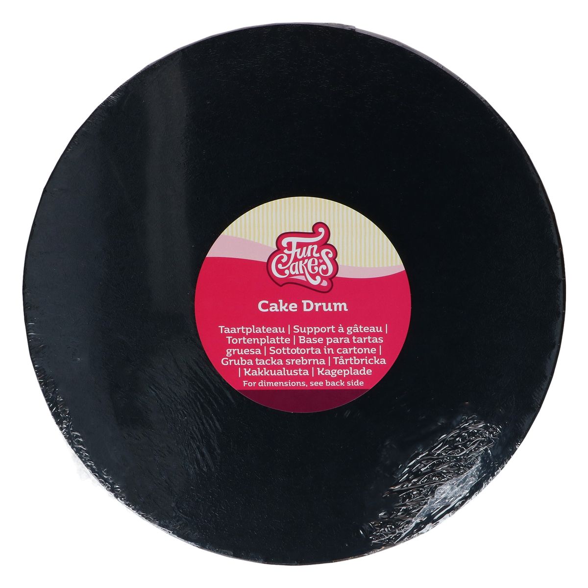 FunCakes - Kagefad Rund Sort, Ø 50,5 cm