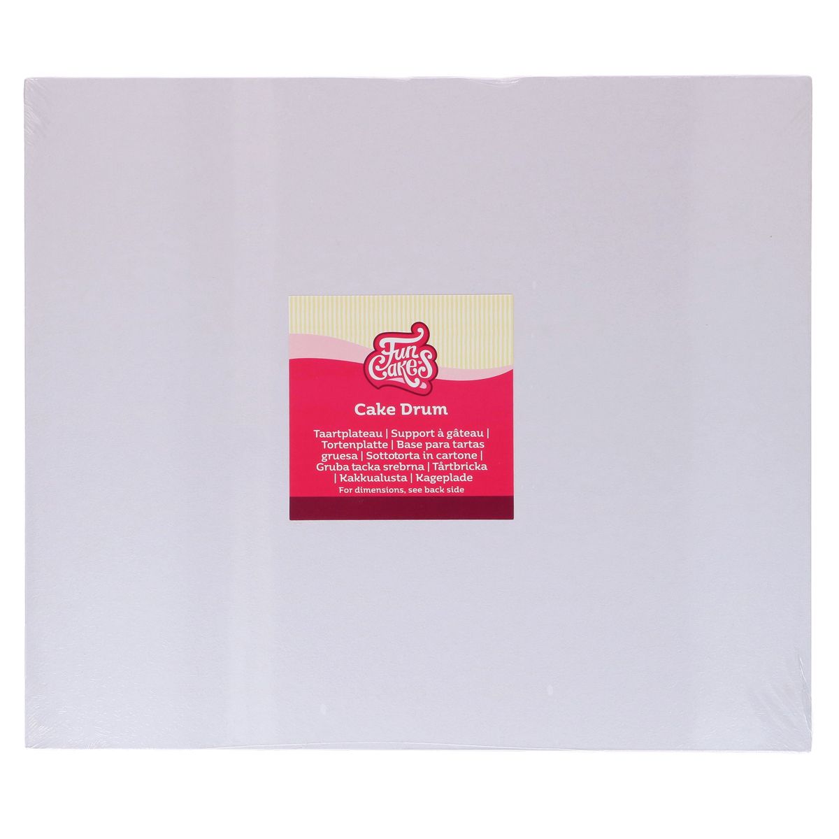 FunCakes - Kagefad Retangulær, Hvid 35 x 30 cm