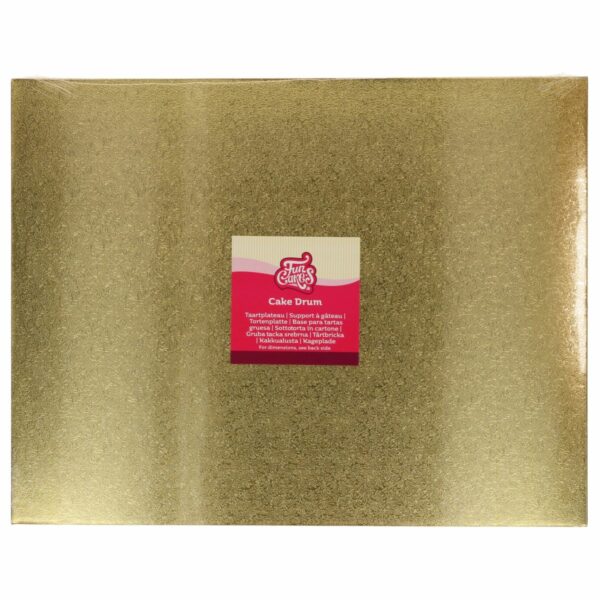 FunCakes - Kagefad Retangulær, Guld 45 x 35 cm