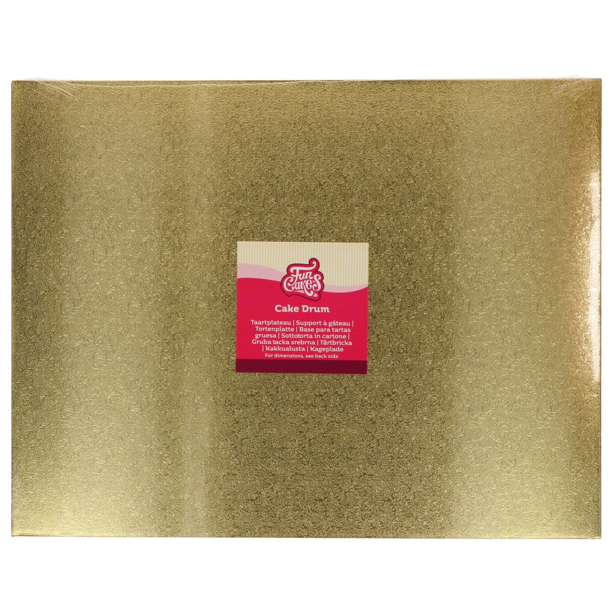 FunCakes - Kagefad Retangulær, Guld 45 x 35 cm