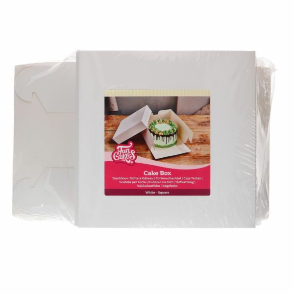 FunCakes - Kageboks Hvid 30 x 30 x 20 cm, 25 stk.