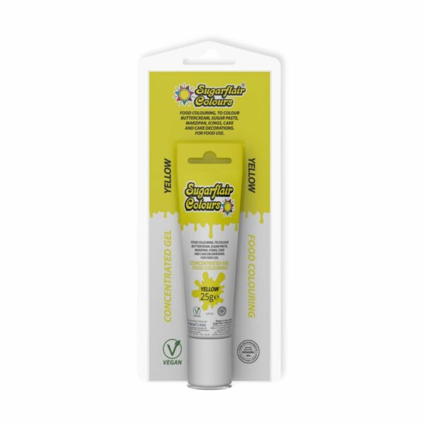 Sugarflair - Gelfarve,  Gul 25g