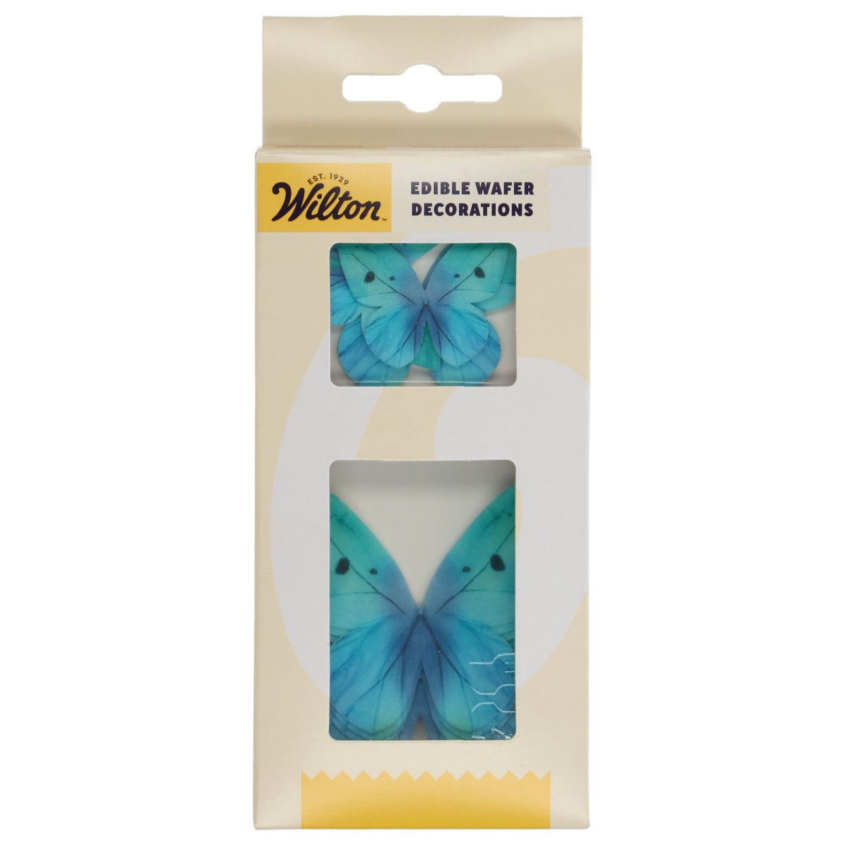 Wilton - Vaffeldekorationer, Sommerfugle Ombre Blue 8 stk