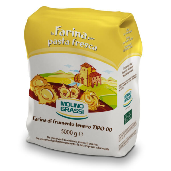 Italian Flour Farina Tipo 00 – Fresh Pasta 5 kg, Molino Grassi