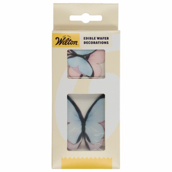 Wilton - Vaffeldekorationer, Sommerfugle Pastel 8 stk