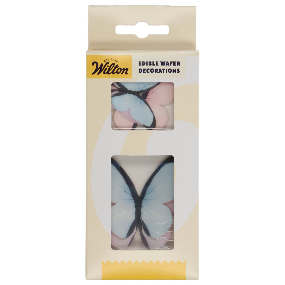 Wilton - Vaffeldekorationer, Sommerfugle Pastel 8 stk
