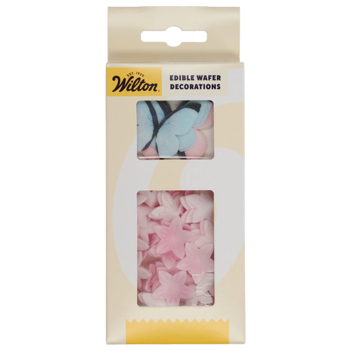Wilton - Vaffeldekorationer, Blomster og Sommerfugle Pastel Pink 30 stk